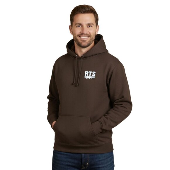 RTS Behind Every Strong Person Hoodie Chocolate Brown Unique Pockets Size L - Picture 1 of 12